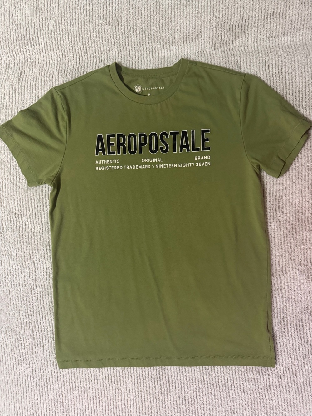 Aeropostale Men's Olive Green Logo Tee